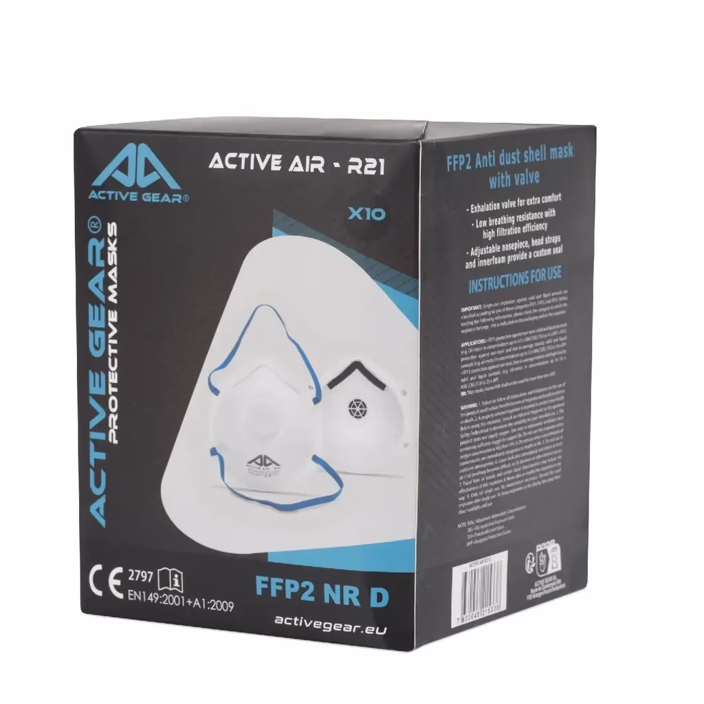 FFP2 NR D SHELL DISPOSABLE MASKS WITH VALVE - Image 5
