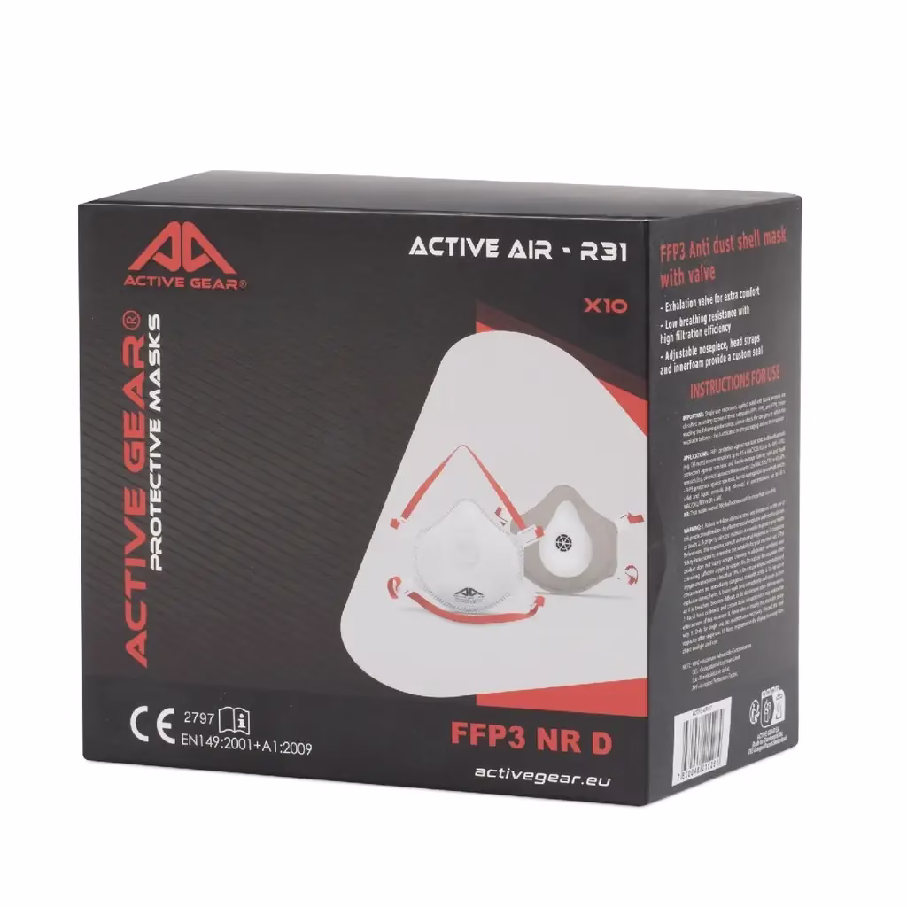 FFP3 NR D SHELL DISPOSABLE MASKS WITH VALVE - Image 2